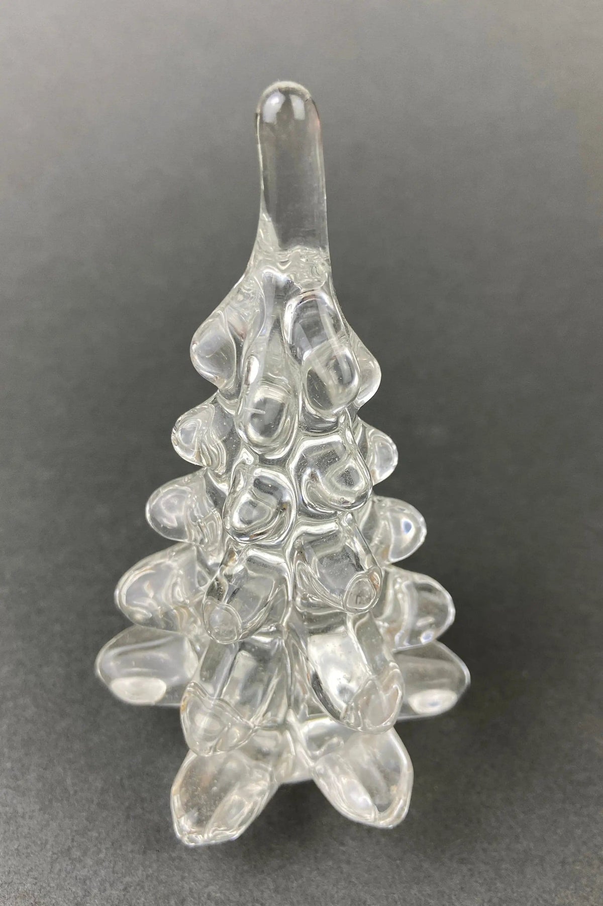 Lead Crystal Clear Christmas Tree | Hand Crafted Art Glass Spruce Tree | 8" Tall Pine | Collectors & Hosts