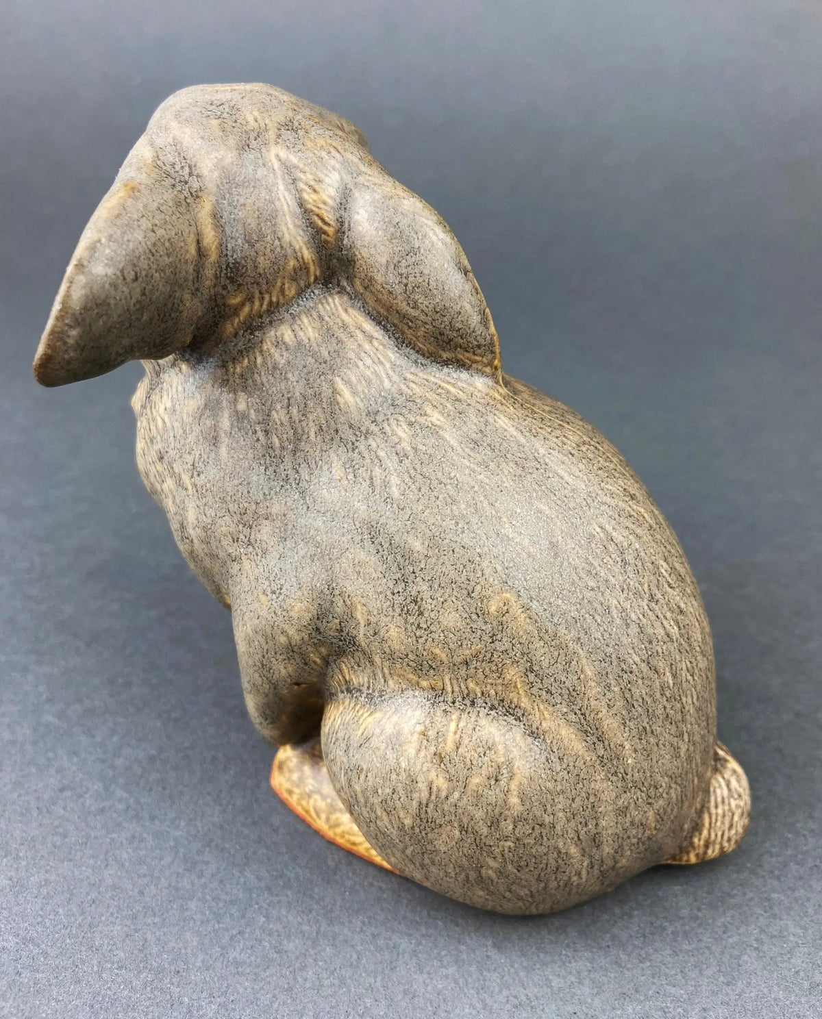 Vintage Ceramic Bunny | Beige Glaze | Spring Decor | 5 By 3 By 5 Inches
