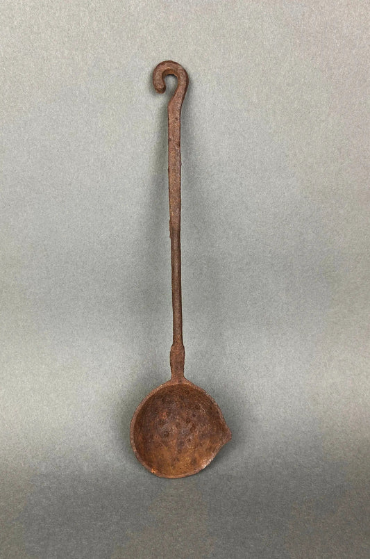 Vintage Iron Ladle | 11 Inch Length | Rustic Kitchen Decor