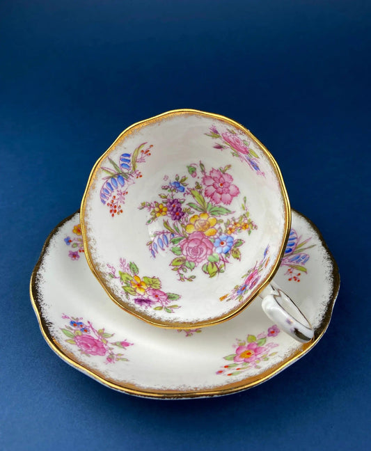 Vintage Royal Albert Georgina Teacup and Saucer | Fine Bone China | Collectible Vintage | Collectors & Hosts