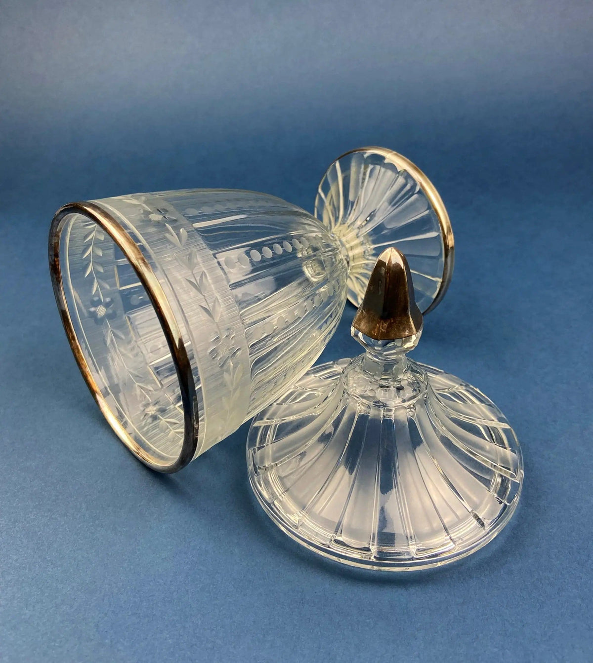 Large Lidded Apothecary with Eggs and Feathers | Alternative Spring/Easter Decor | Footed, Glass Storage Jar | Collectors & Hosts