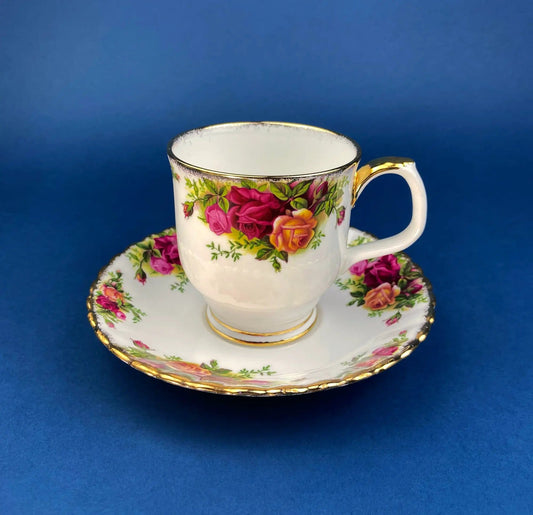 Royal Albert Cup and Saucer: Old Country Roses Coffee Tea Set | Collectible Vintage | Pre-Owned Piece | Collectors & Hosts