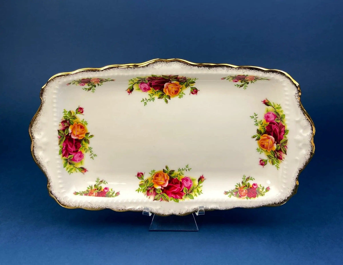 Antique Porcelain Tray for Cosmetics, Perfume, Bath Products, as Breakfast Tray or for | Hand-Painted & Signed by Artist | Collectible Vintage | Collectors & Hosts