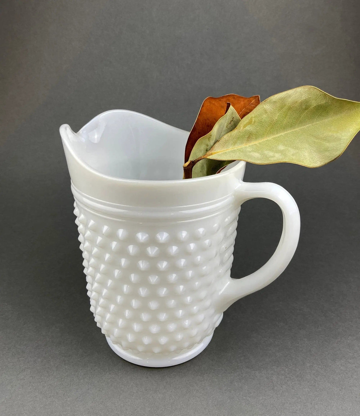 Vintage Hobnail Milk Glass Pitcher | 64 oz | Collectible Vintage | Collectors & Hosts