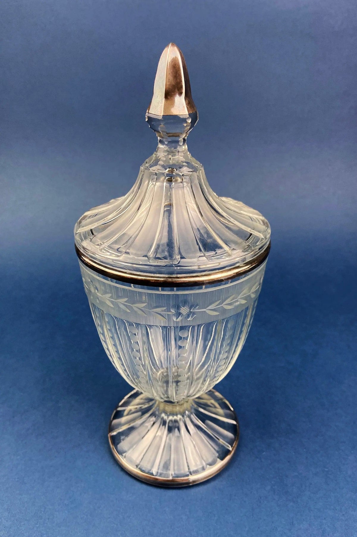 Large Lidded Apothecary with Eggs and Feathers | Alternative Spring/Easter Decor | Footed, Glass Storage Jar | Collectors & Hosts