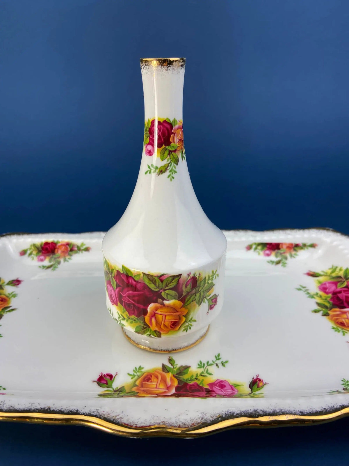 Antique Porcelain Tray for Cosmetics, Perfume, Bath Products, as Breakfast Tray or for | Hand-Painted & Signed by Artist | Collectible Vintage | Collectors & Hosts