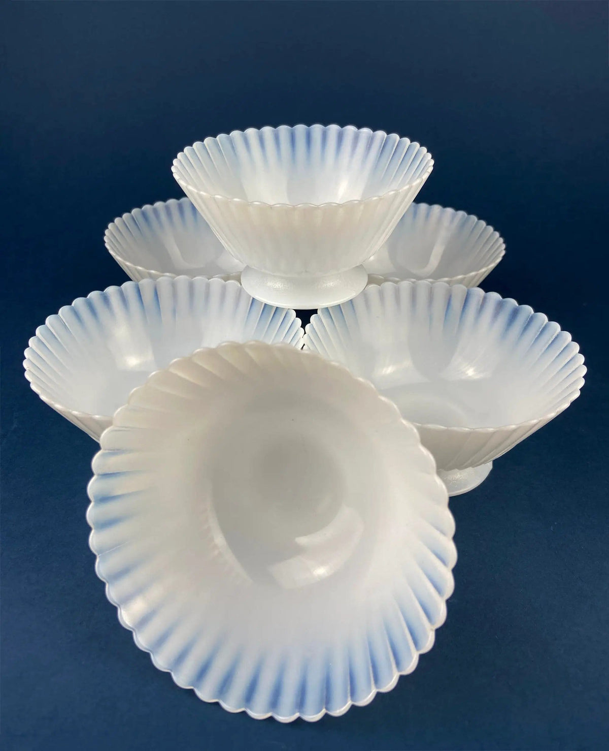 Monax Petalware Opalescent Creamer and Sugar Bowl | White with Gold Brim Depression Glass Creamer and Sugar Bowl | Collectible Vintage | Collectors & Hosts