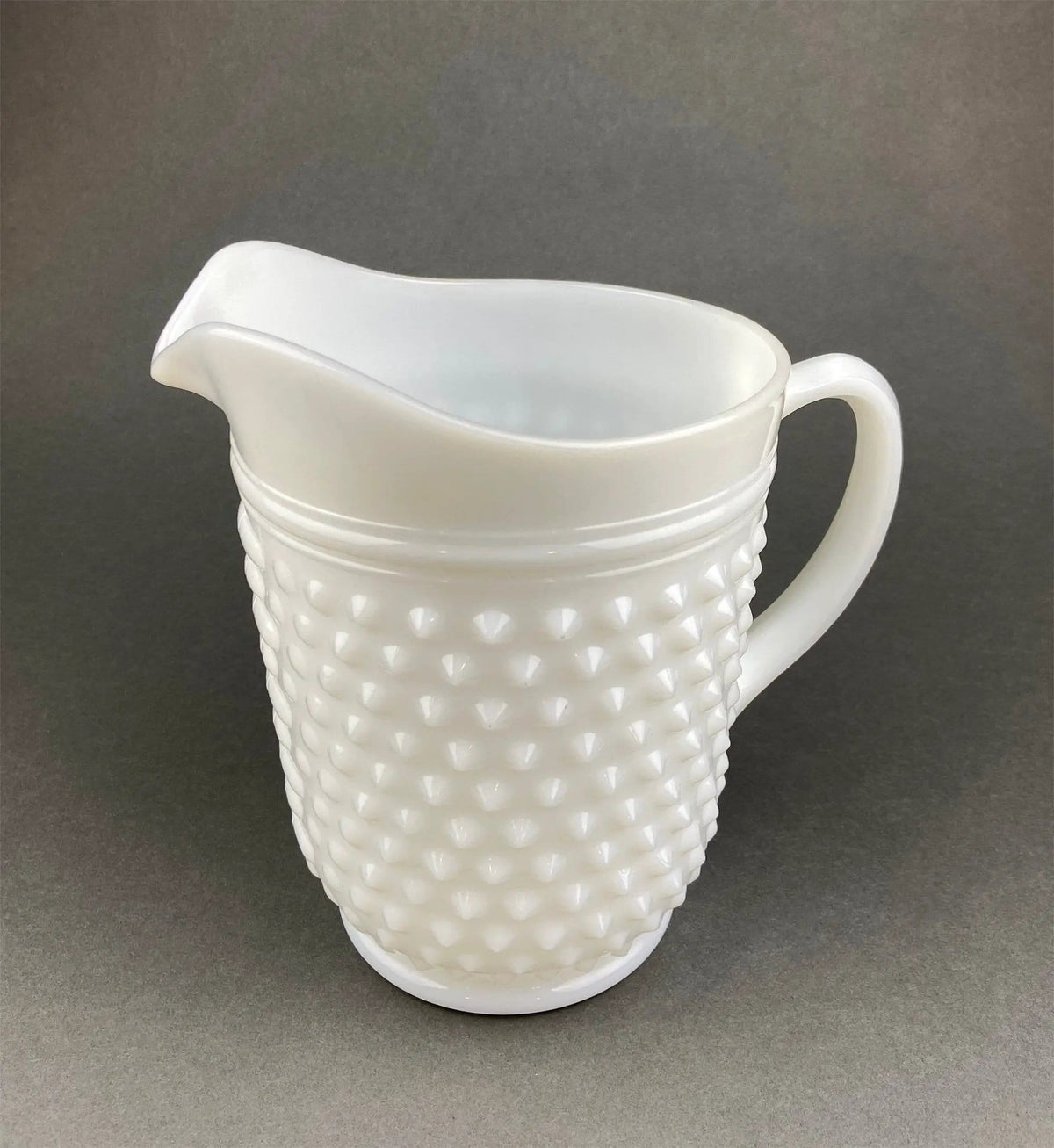 Vintage Hobnail Milk Glass Pitcher | 64 oz | Collectible Vintage | Collectors & Hosts