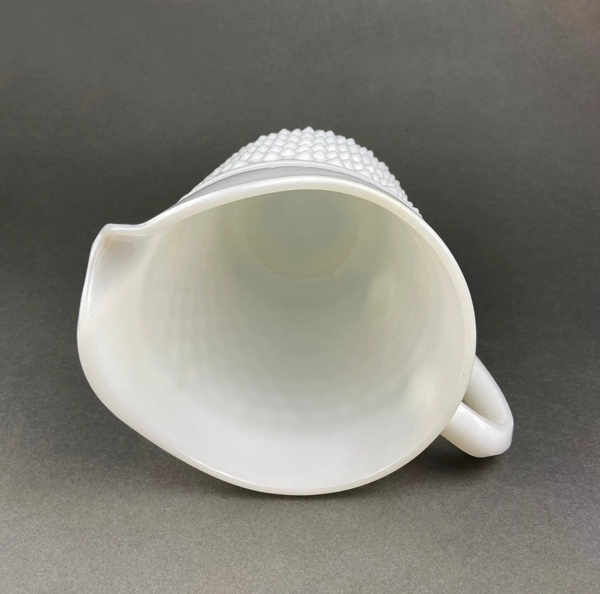 Vintage Hobnail Milk Glass Pitcher | 64 oz | Collectible Vintage | Collectors & Hosts