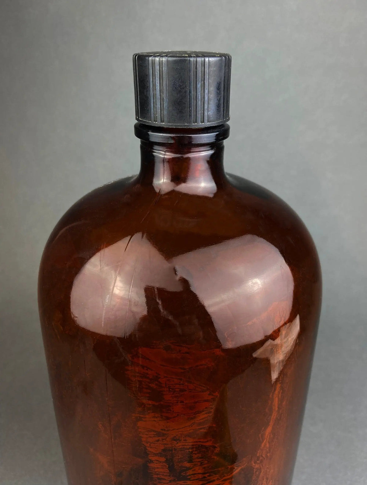 Amber Apothecary Bottle | Duraglas | 14 Inch Tall | 6 Inch Diameter