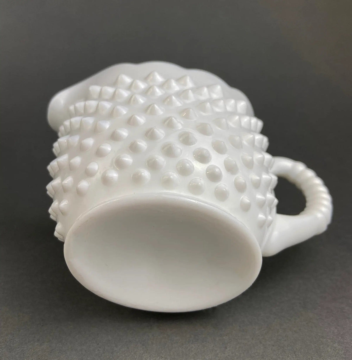 Vintage Milk Glass Creamer | Hobnail Scalloped Sauce Dish | Collectible Vintage | Collectors & Hosts