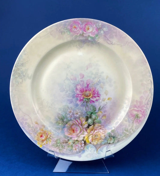 Vintage Hand Painted Plate: Floral Motif Decorative Display | Signed | Collectible Vintage | Collectors & Hosts