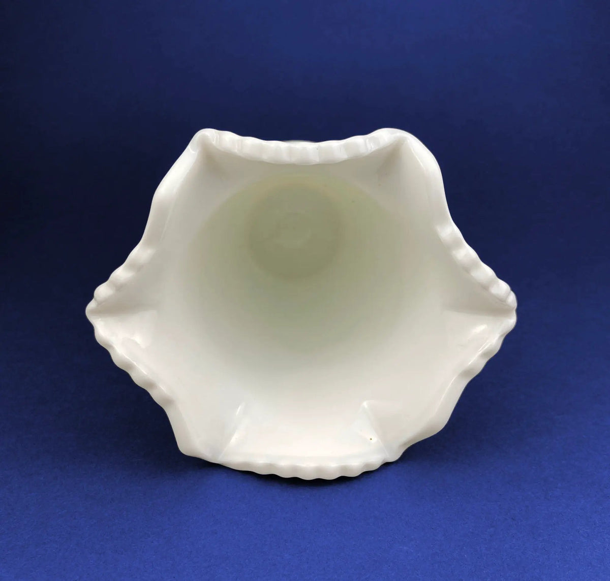 Westmoreland Milk Glass Vase | Block And Star Pattern | 6 Inch Height | Vintage