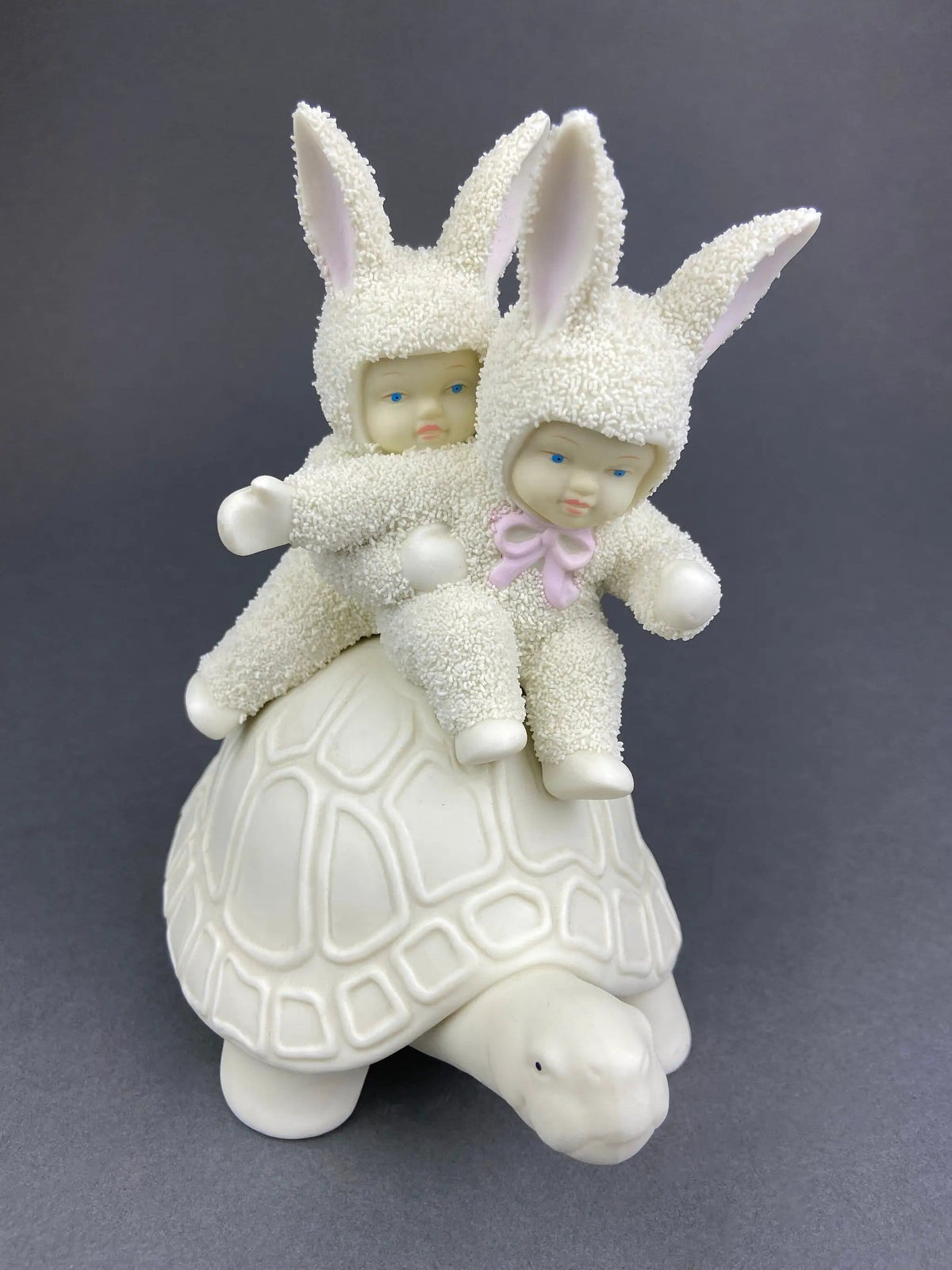 Lucky Smiling Pig Figurine by Snow Babies and Department 56 | Cute White Porcelain Piglet Wearing Scarf | Holiday Decor | Collectors & Hosts