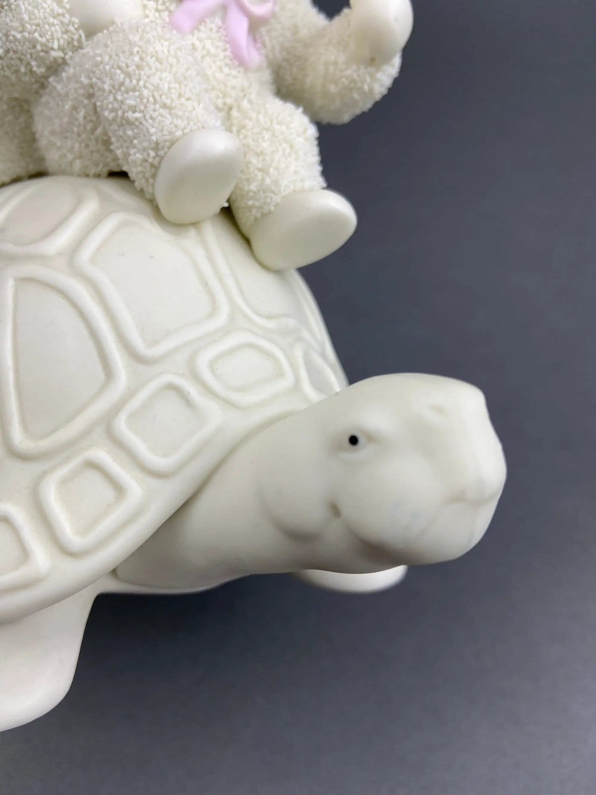 Lucky Smiling Pig Figurine by Snow Babies and Department 56 | Cute White Porcelain Piglet Wearing Scarf | Holiday Decor | Collectors & Hosts