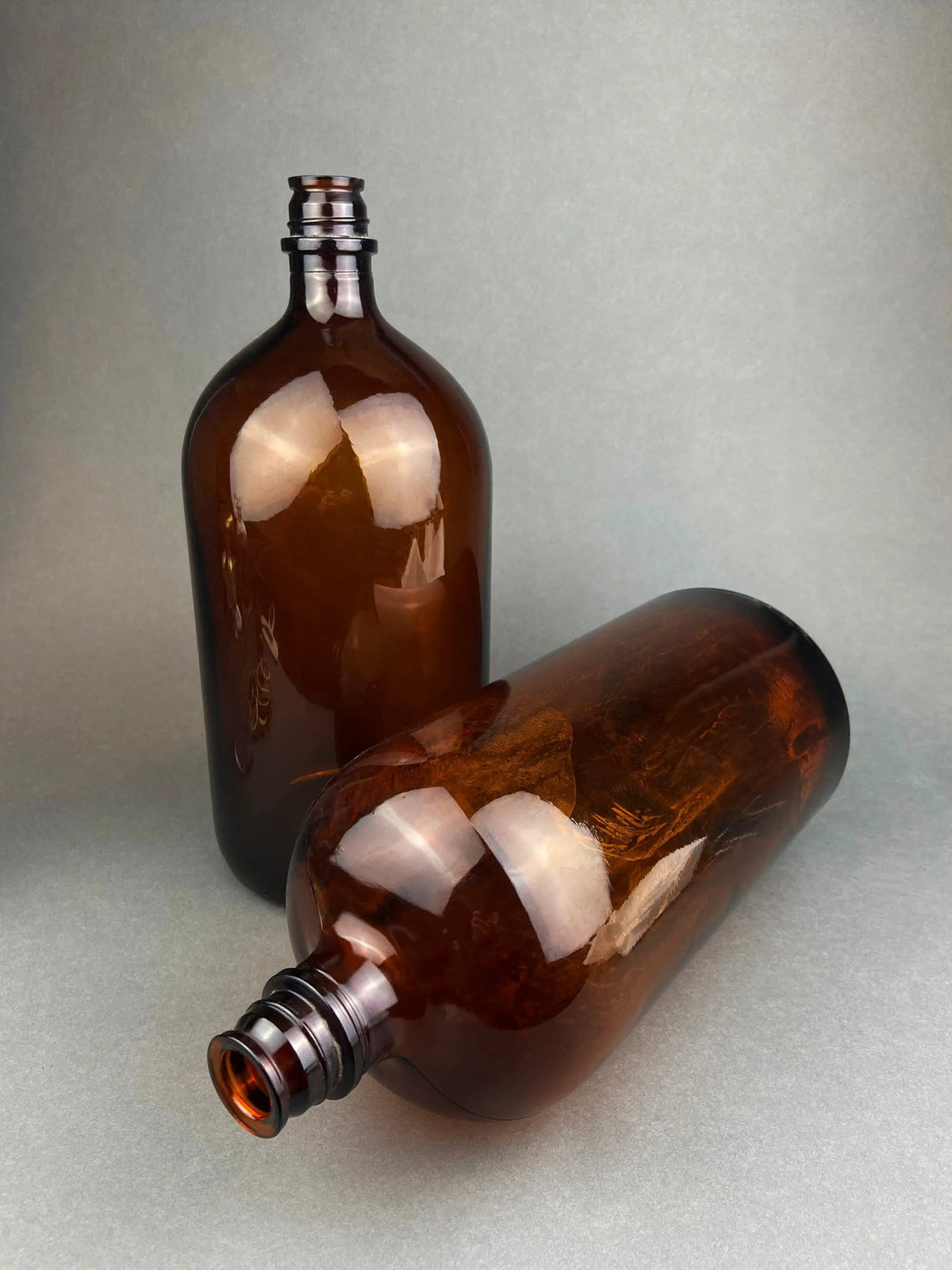 Amber Apothecary Bottle | Duraglas | 14 Inch Tall | 6 Inch Diameter