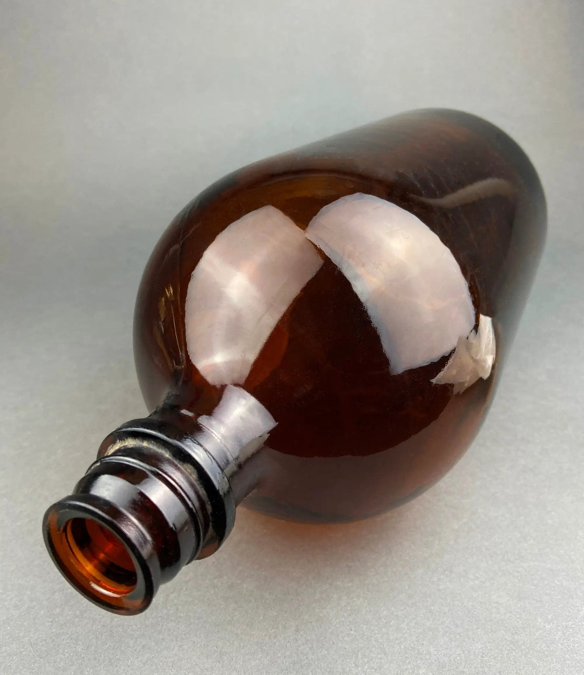 Amber Apothecary Bottle | Duraglas | 14 Inch Tall | 6 Inch Diameter
