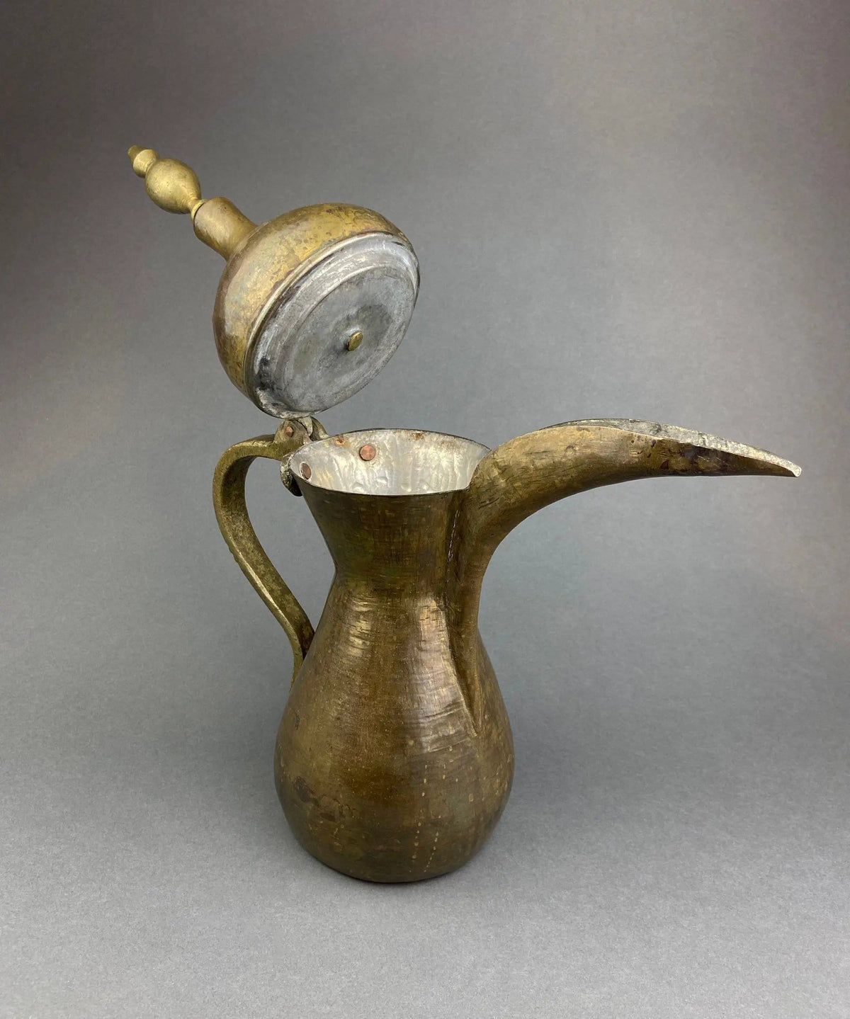 Antique Large Aftaba | Primitive, Hand Hammered Brass Vessel for Water | Highly Collectible Pitcher | Collectors & Hosts