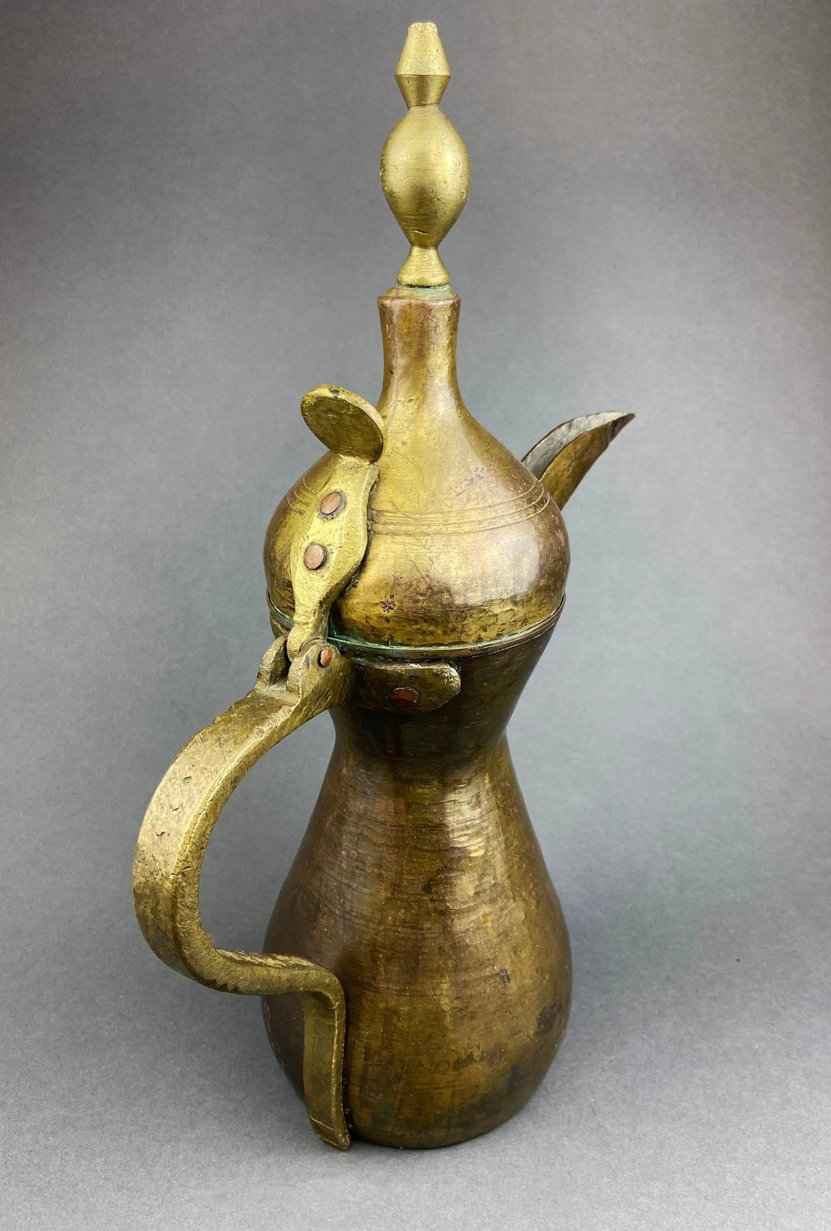 Antique Large Aftaba | Primitive, Hand Hammered Brass Vessel for Water | Highly Collectible Pitcher | Collectors & Hosts