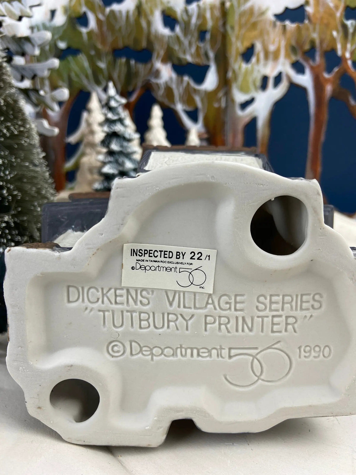Tutbury Printer Christmas Village House by Dept 56 | Illuminated Christmas Village House | Dickens Village Series | Collectors & Hosts