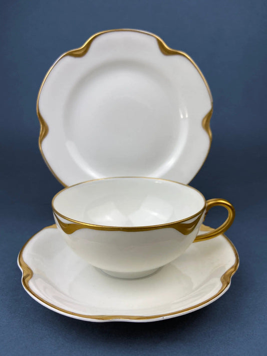 Antique Limoges Porcelain Serving Set | Tea or Coffee Cup with Saucer, Dinner, and Salad Plates | Finest Porcelain by Haviland, France | Collectors & Hosts