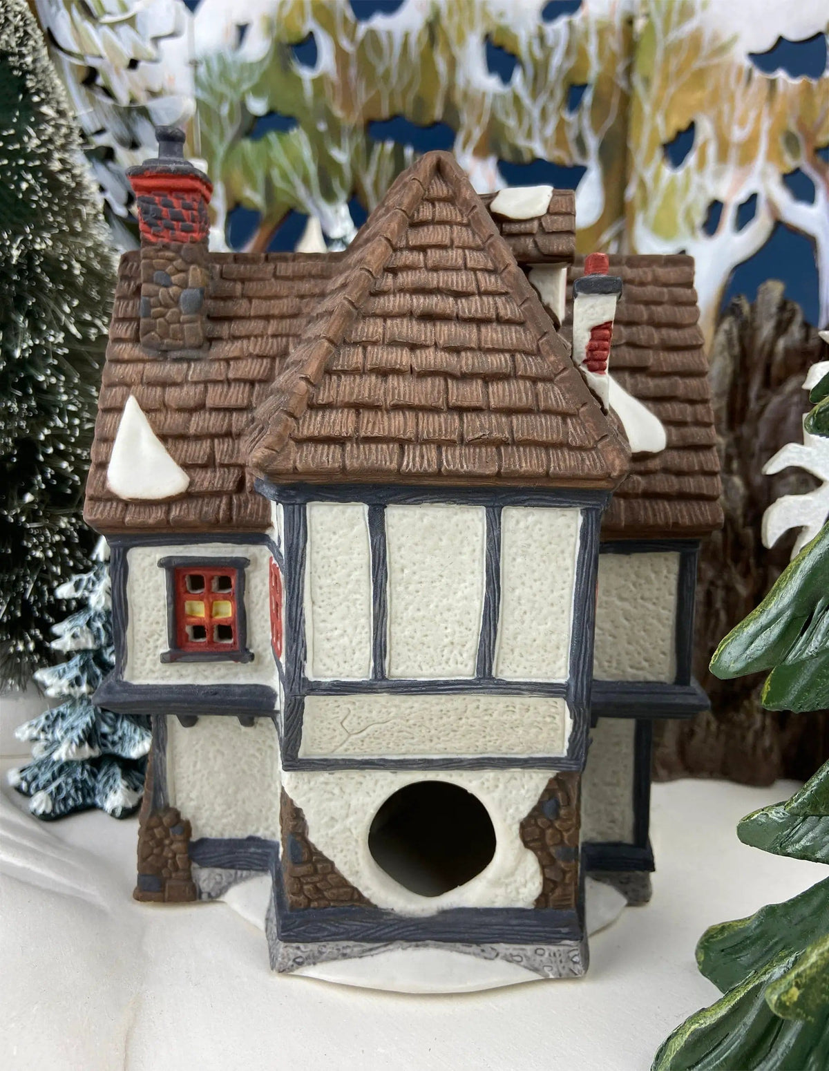 Tutbury Printer Christmas Village House by Dept 56 | Illuminated Christmas Village House | Dickens Village Series | Collectors & Hosts