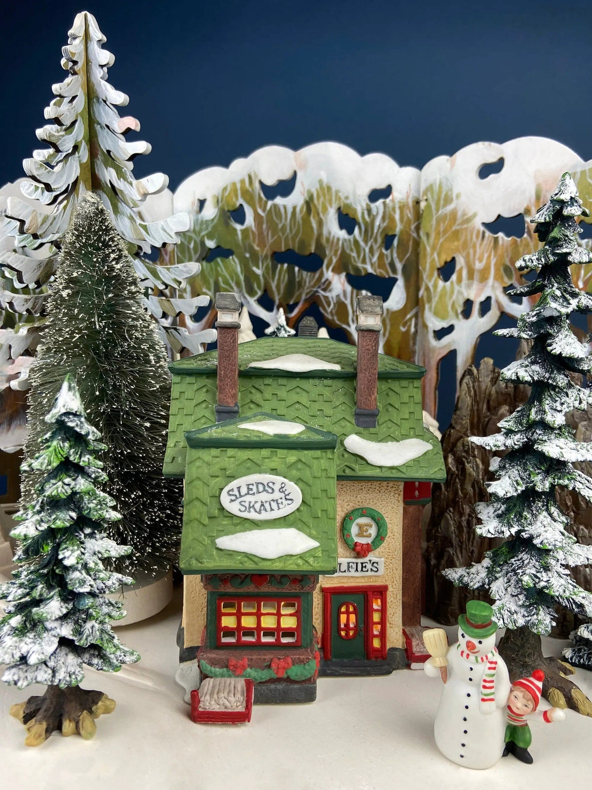Department 56 Illuminated House | Elfie's Sleds and Skates | North Pole Series | Collectors & Hosts