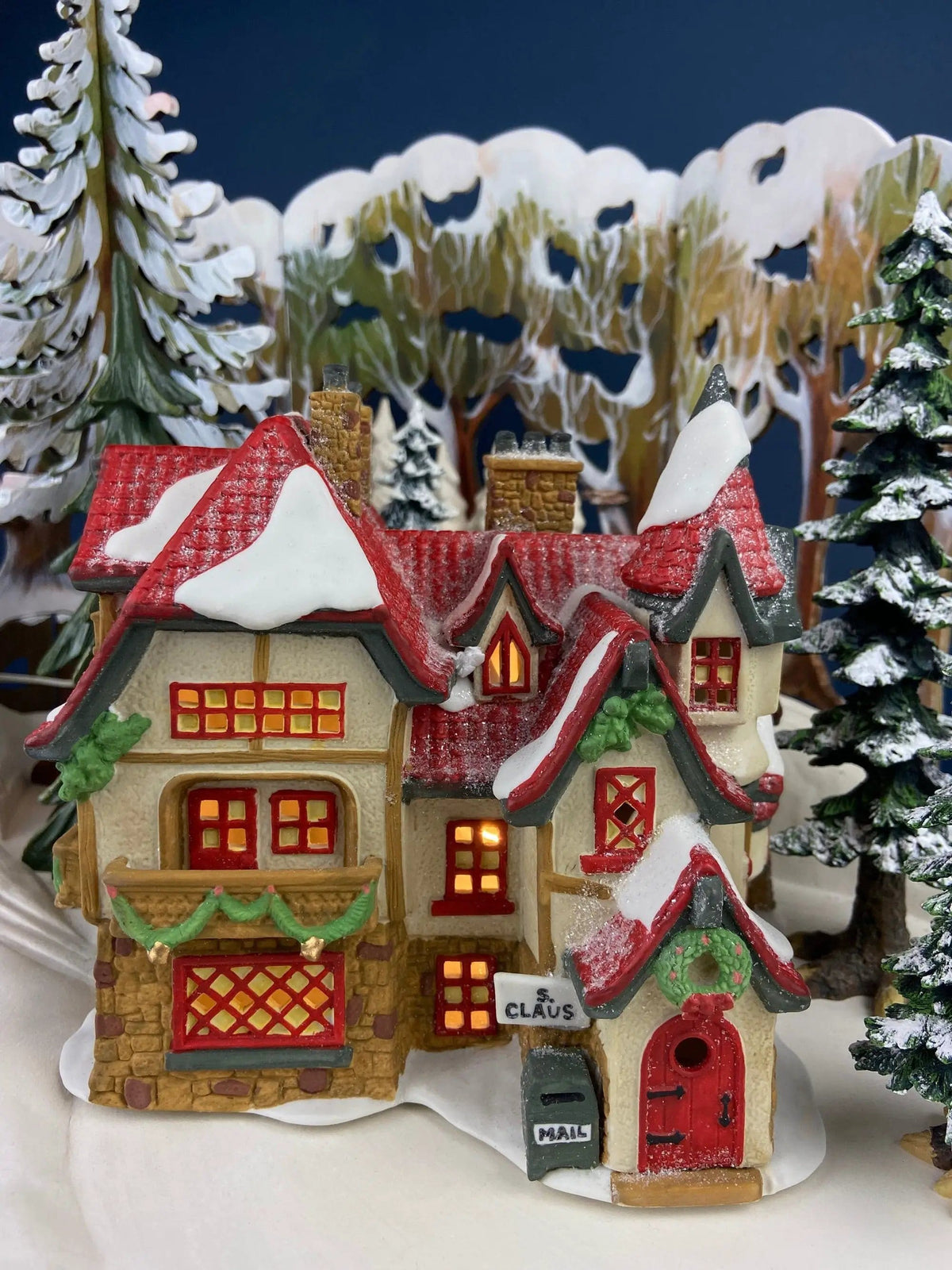 Illuminated Aldeburgh Music Box Shop | Celebrating Music | Christmas Village Porcelain House and Built-in Music Box | Collectors & Hosts