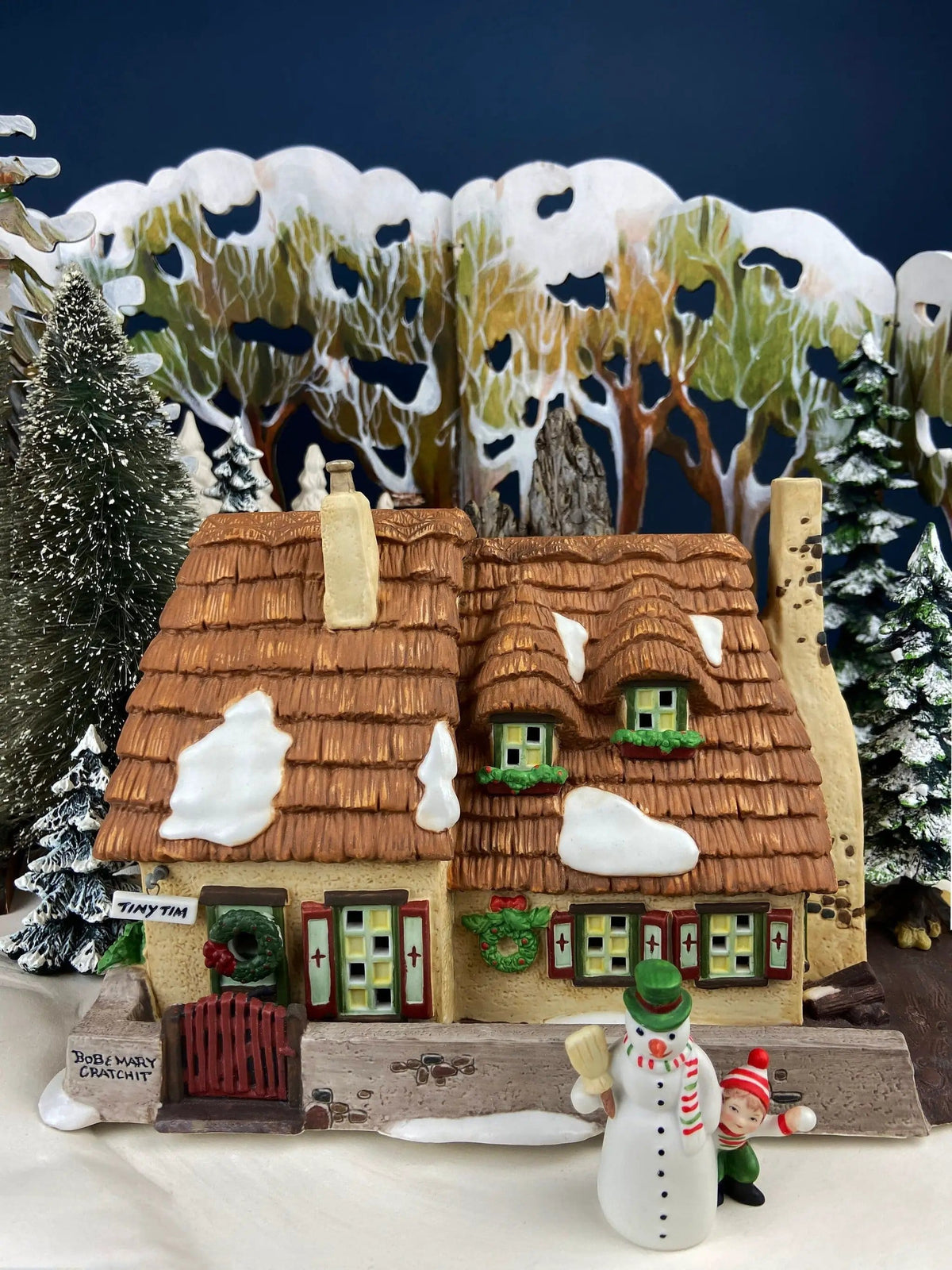 Department 56 Christmas Village Accessories | Illuminated Cottage of Bob Cratchit and Tiny Tim | Dicken's Village Series | Collectors & Hosts