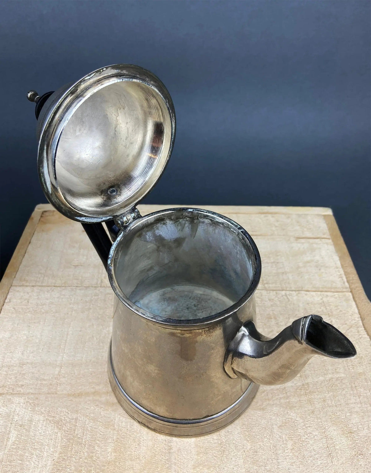 Vintage Metal Coffee Pot, Tea Pot with Creamer & Sugar Bowl with Black Handles | Marked WE B.P.M.S | Collectible Vintage | Collectors & Hosts