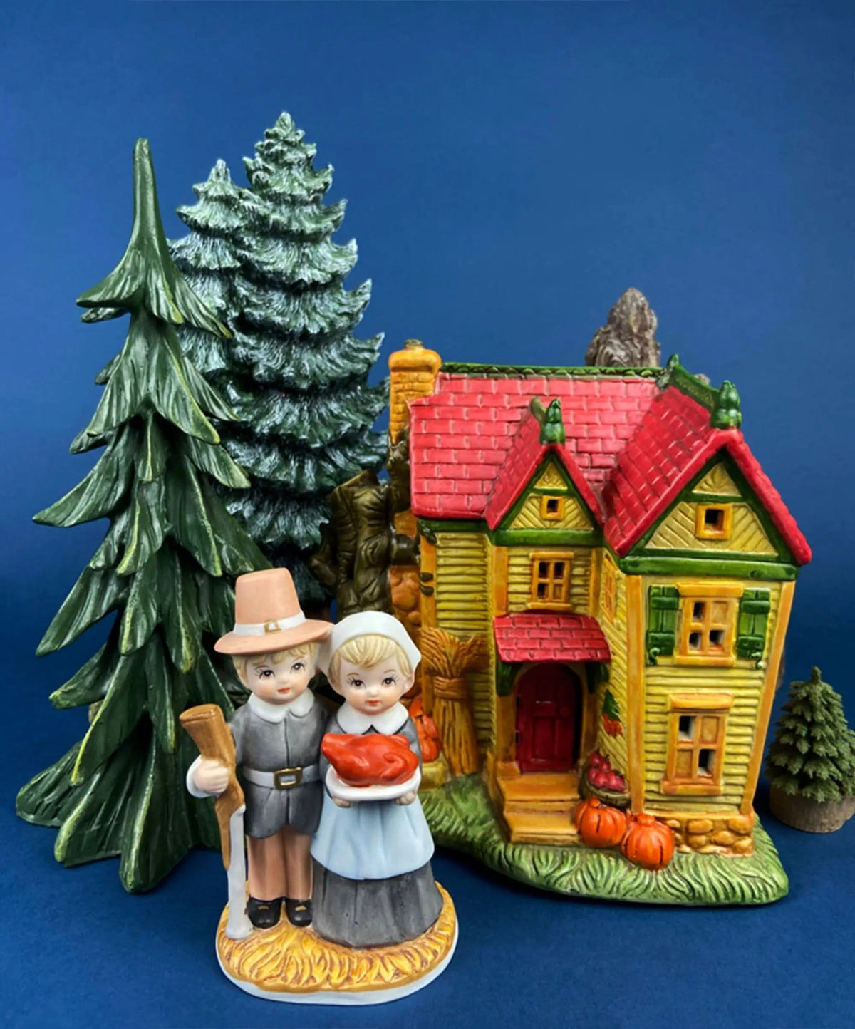 Haunted Porcelain Pumpkin House | Hand-Painted Illuminated Village Accessory | Fall/Thanksgiving/Halloween Celebration | Collectors & Hosts