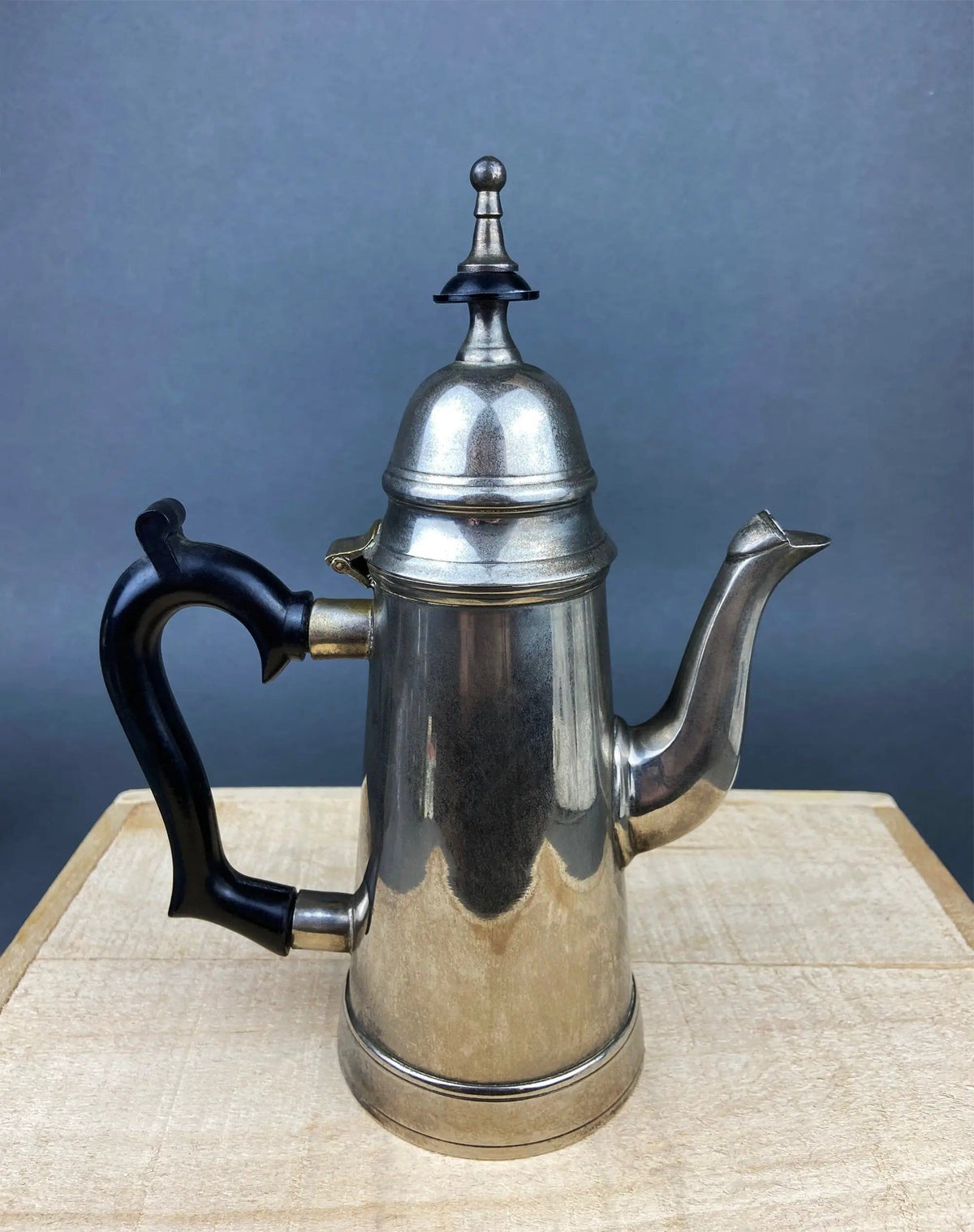 Vintage Metal Coffee Pot, Tea Pot with Creamer & Sugar Bowl with Black Handles | Marked WE B.P.M.S | Collectible Vintage | Collectors & Hosts