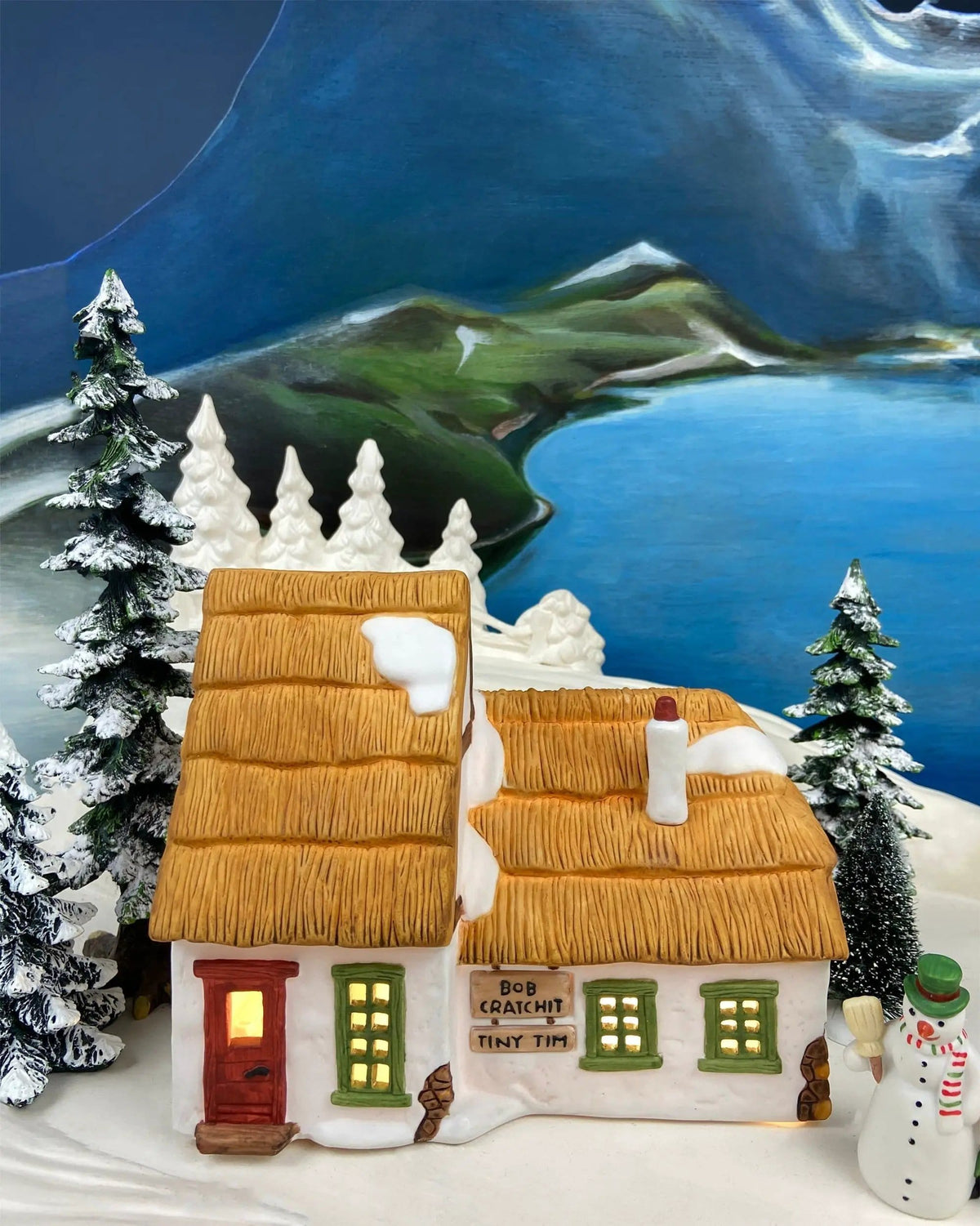 Department 56 Christmas Village Accessories | Illuminated Cottage of Bob Cratchit and Tiny Tim | Dicken's Village Series | Collectors & Hosts