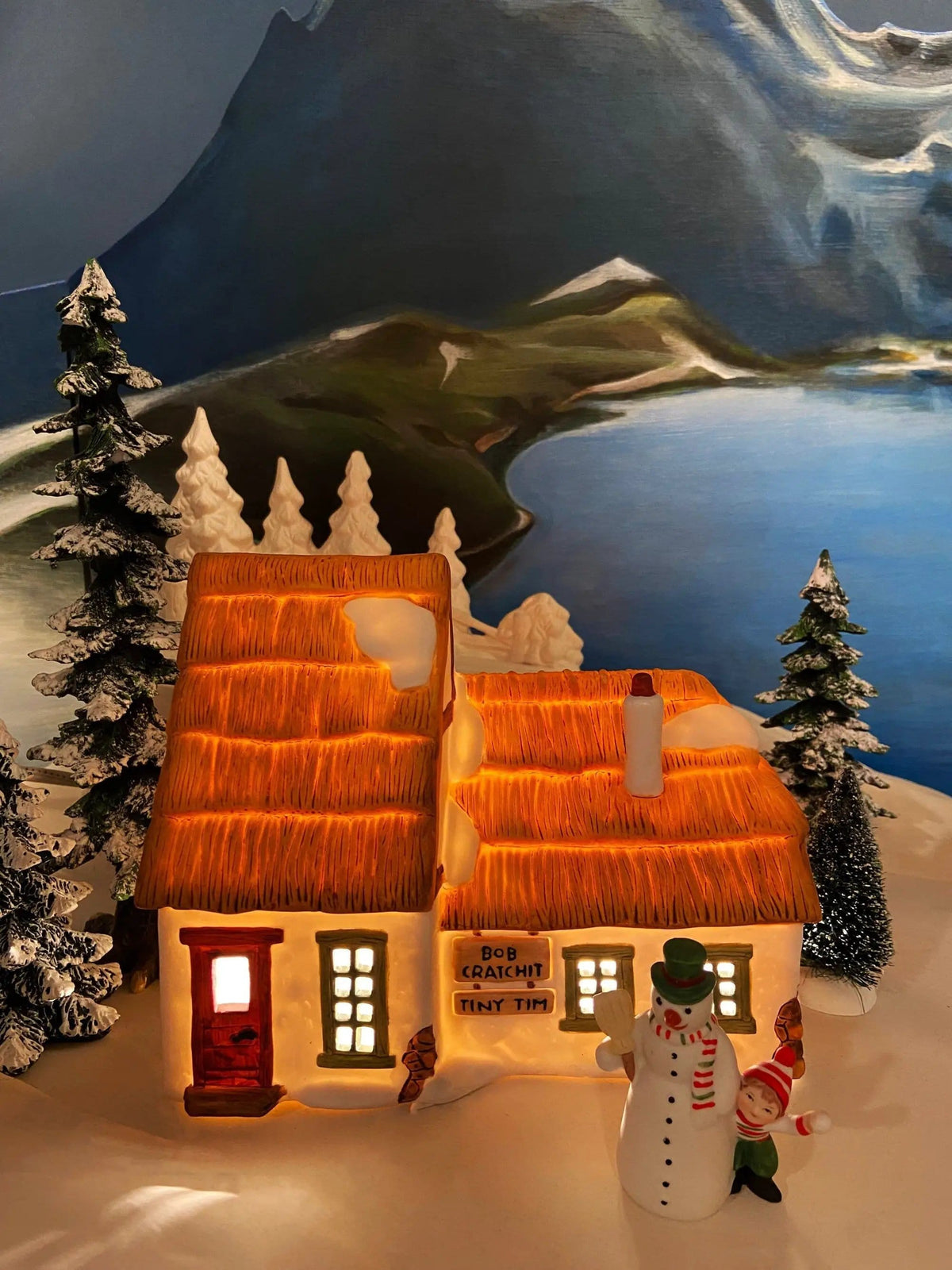 Department 56 Christmas Village Accessories | Illuminated Cottage of Bob Cratchit and Tiny Tim | Dicken's Village Series | Collectors & Hosts