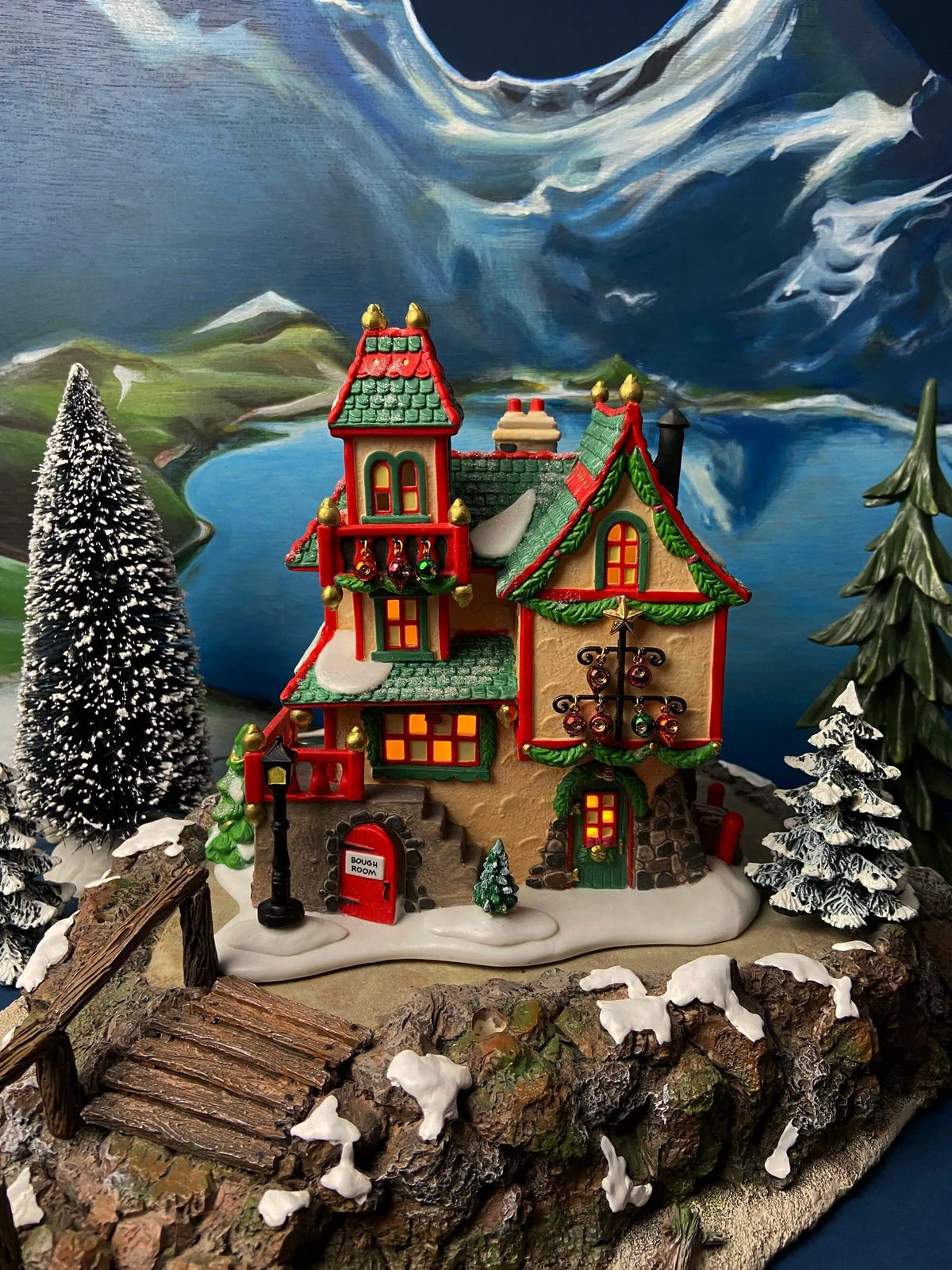 Needle's Tree Farm | Illuminated Porcelain Christmas Village House by Dept | 56 | Collectors & Hosts
