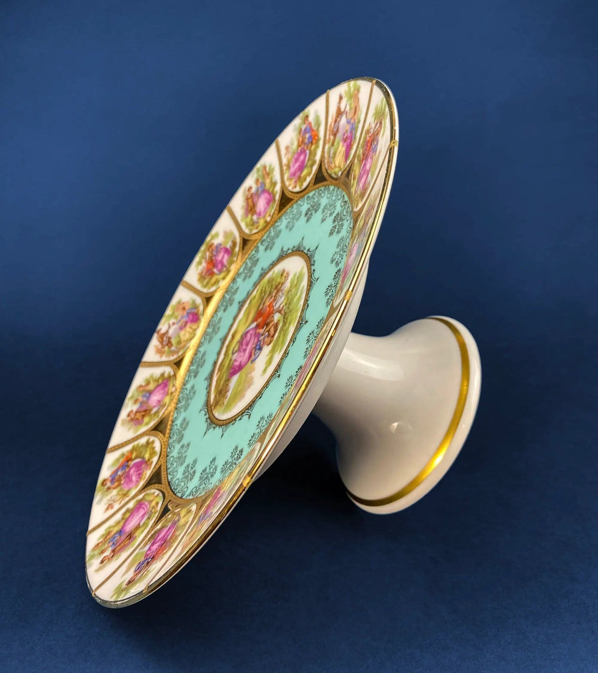 Vintage Fragonard Porcelain Footed Cake Stand | Bavaria OTCO | Collectible | Collectors & Hosts