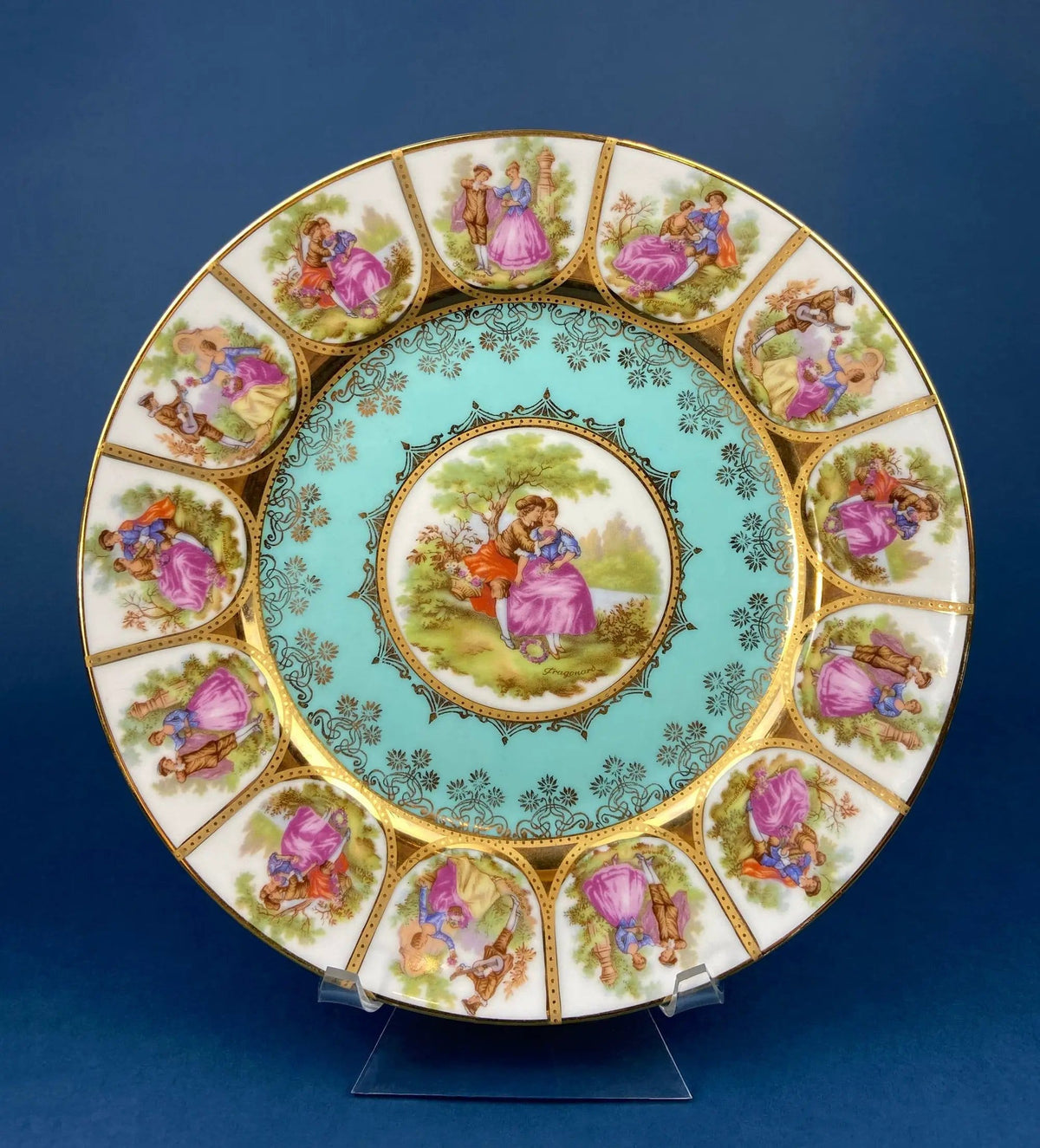 Vintage Fragonard Porcelain Footed Cake Stand | Bavaria OTCO | Collectible | Collectors & Hosts