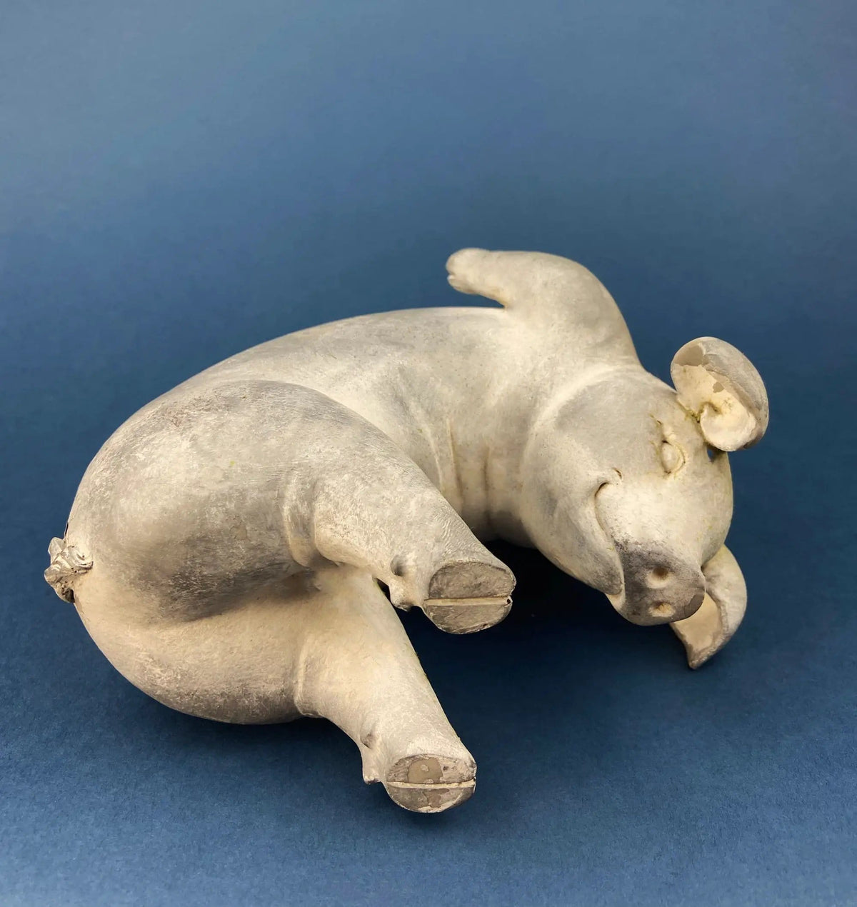 Funny Piglet Figurine | Frolicking and Smiling Pig | Animal Lovers | Collectors & Hosts