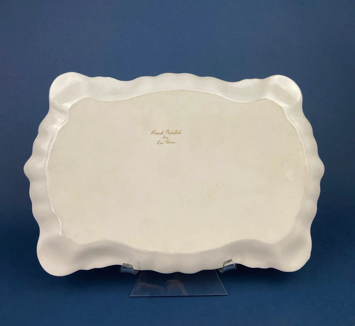 Antique Porcelain Tray for Cosmetics, Perfume, Bath Products, as Breakfast Tray or for | Hand-Painted & Signed by Artist | Collectible Vintage | Collectors & Hosts