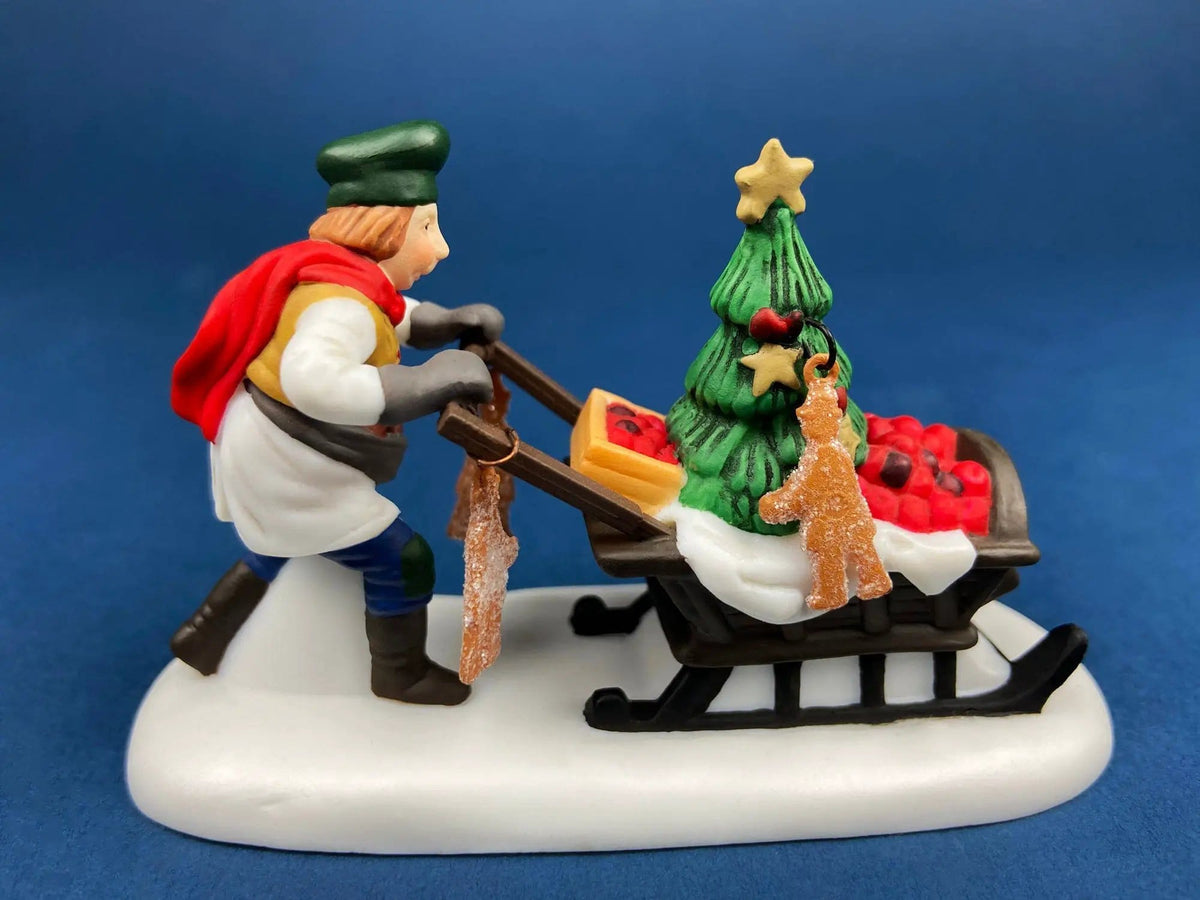 Department 56 Dickens Village Gingerbread Vendor with Kids | Collectible Vintage | Pre-Owned Piece | Collectors & Hosts