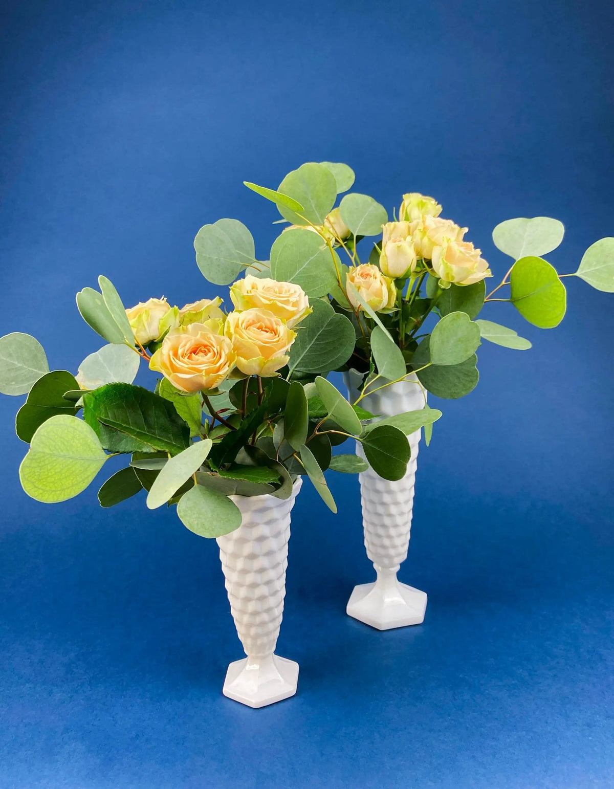 Westmoreland Milk Glass Vase | Block And Star Pattern | 6 Inch Height | Vintage