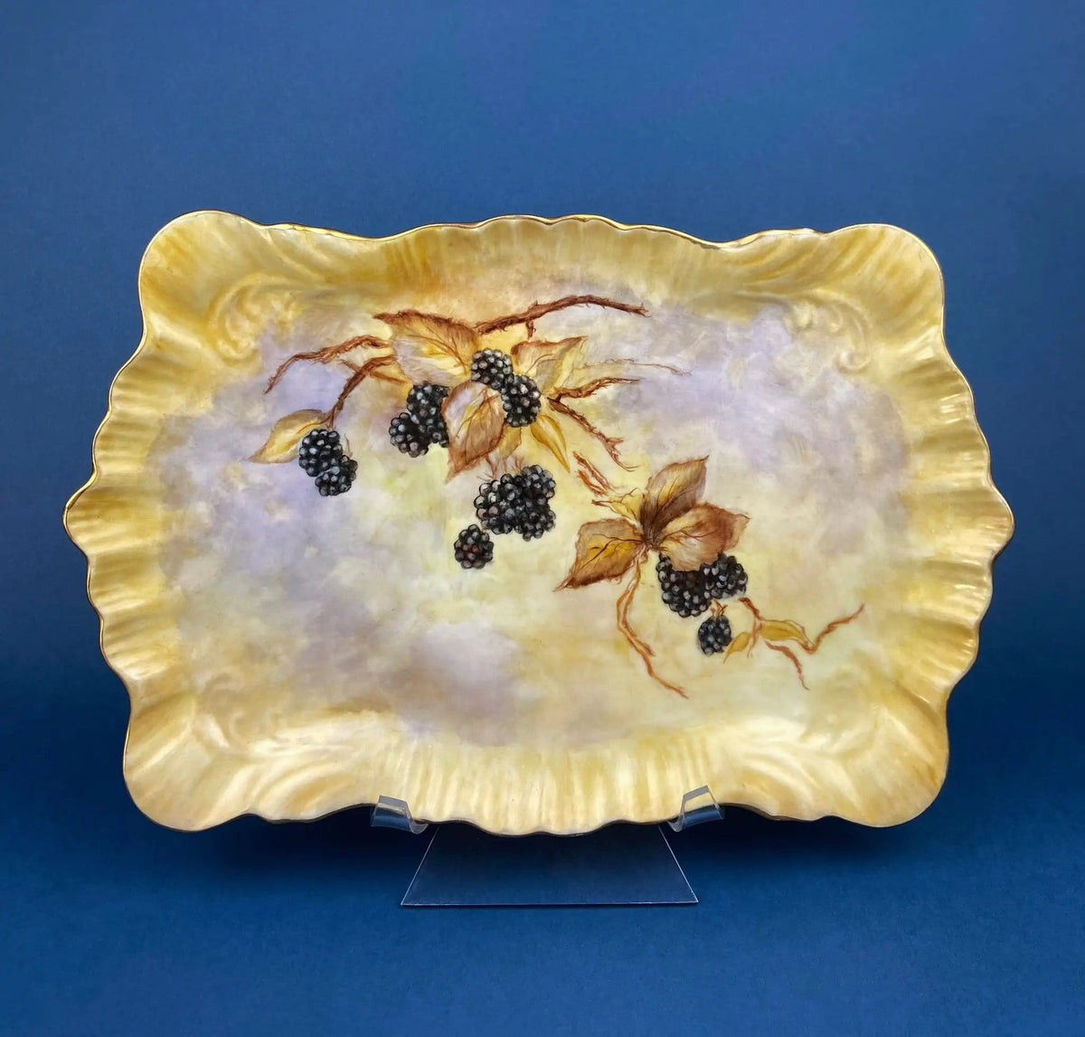 Antique Porcelain Tray for Cosmetics, Perfume, Bath Products, as Breakfast Tray or for | Hand-Painted & Signed by Artist | Collectible Vintage | Collectors & Hosts