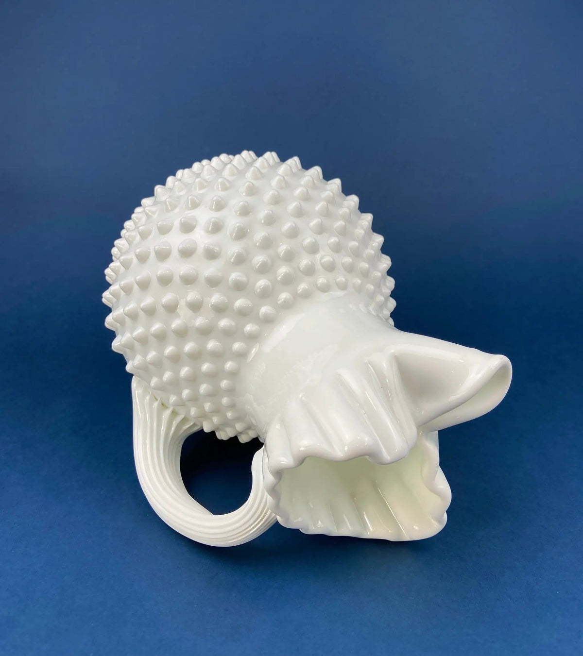 Large Milk Glass Pitcher with Hobnail Pattern and 3 Matching Tall Glasses | Juice Punch Milk Water Jug | Dining Room Decor | Collectors & Hosts