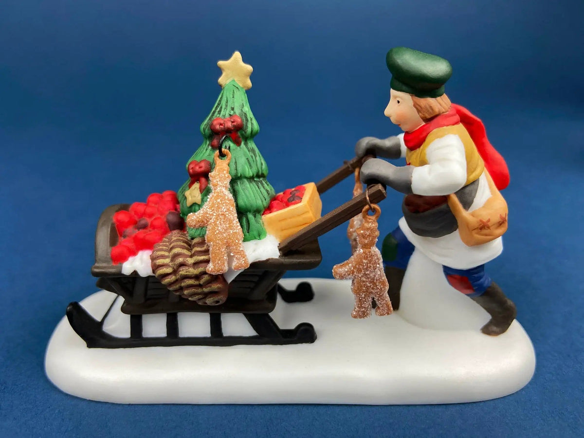 Department 56 Dickens Village Gingerbread Vendor with Kids | Collectible Vintage | Pre-Owned Piece | Collectors & Hosts