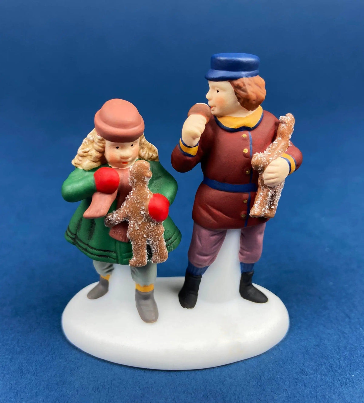 Department 56 Dickens Village Gingerbread Vendor with Kids | Collectible Vintage | Pre-Owned Piece | Collectors & Hosts