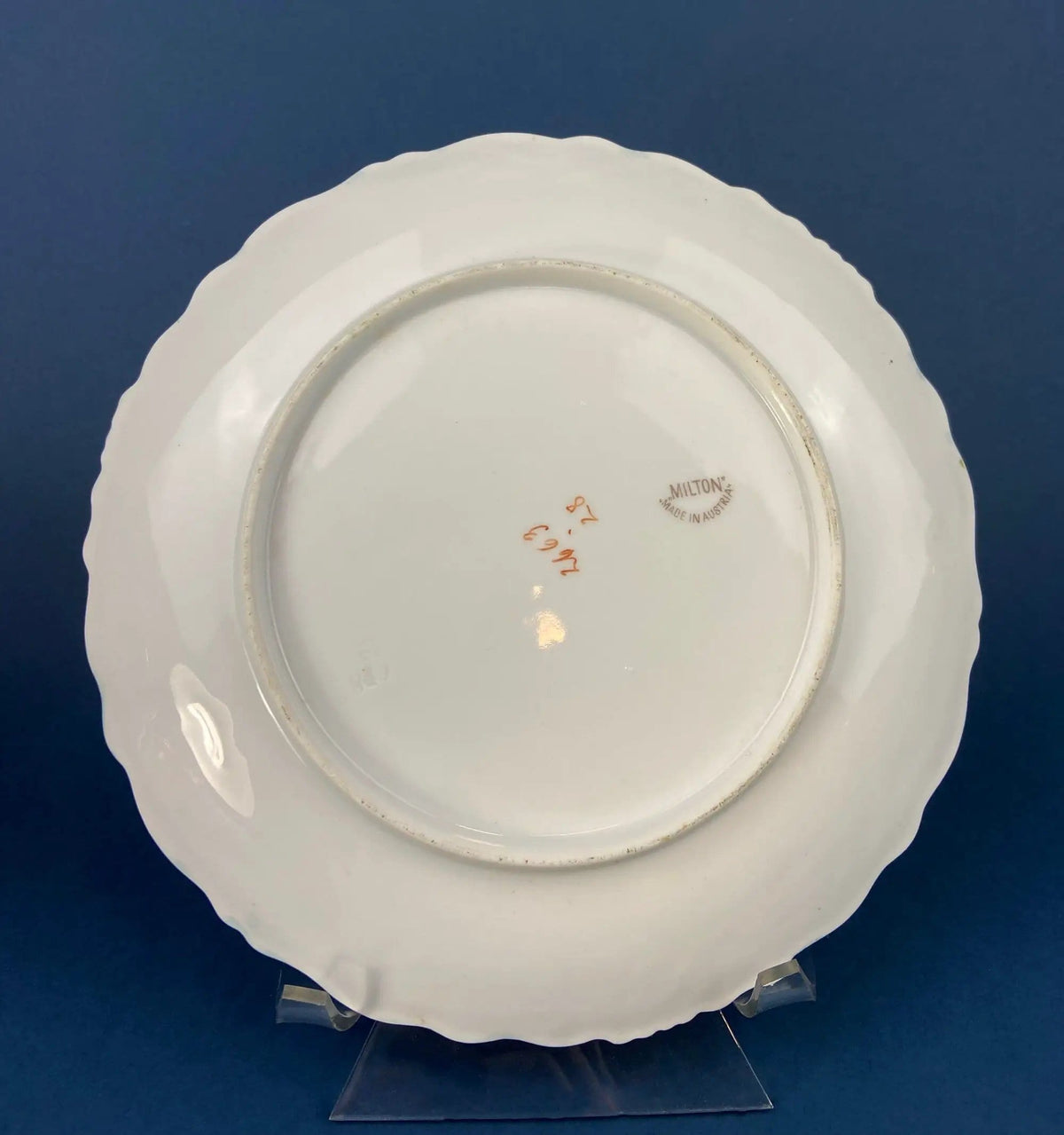 Antique Plate and Bowl by Milton, Imperial Vienna | Hand-Painted Tea Roses | Collectible Dessert Plate and Serving Bowl | Collectors & Hosts