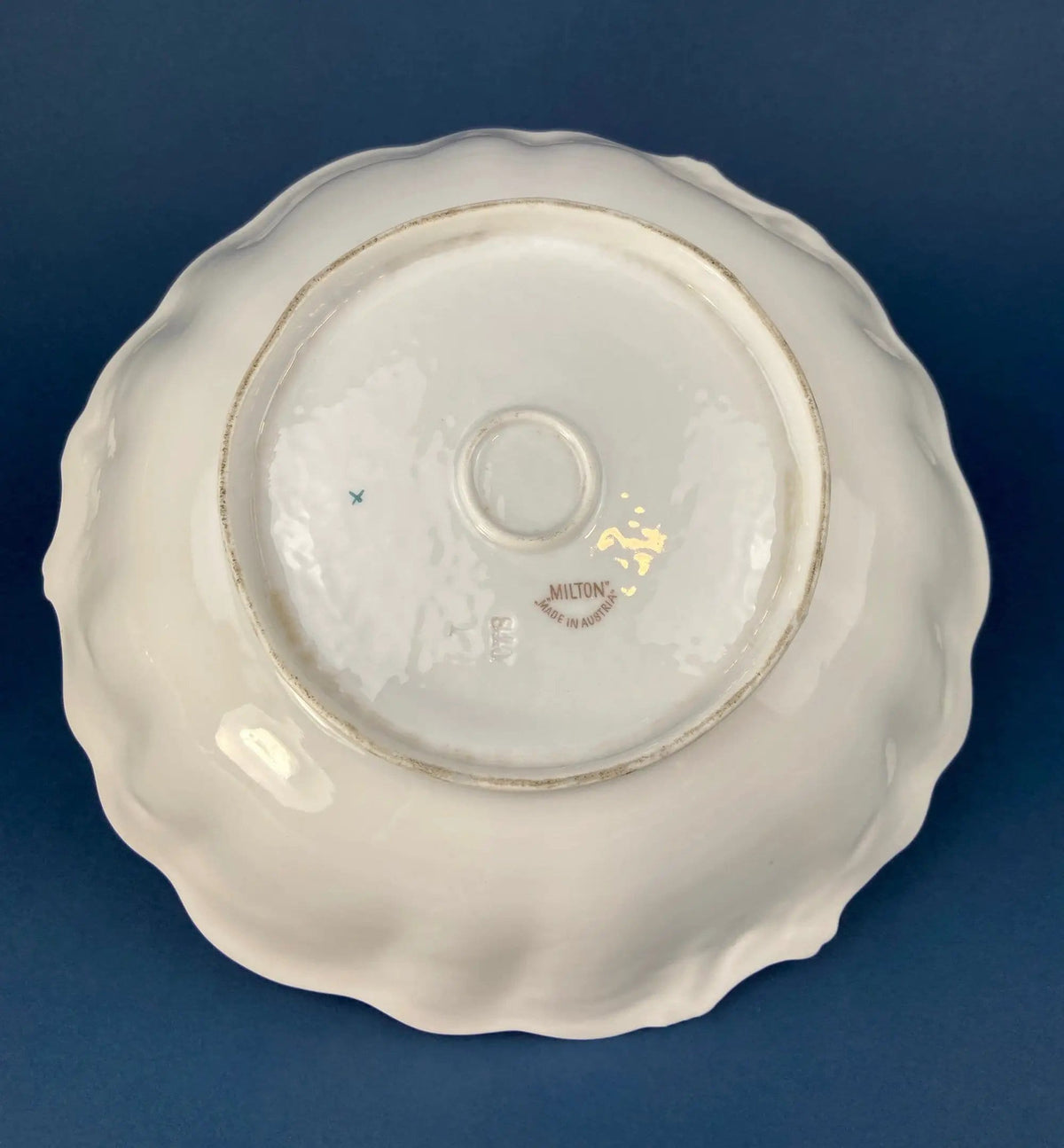 Antique Plate and Bowl by Milton, Imperial Vienna | Hand-Painted Tea Roses | Collectible Dessert Plate and Serving Bowl | Collectors & Hosts