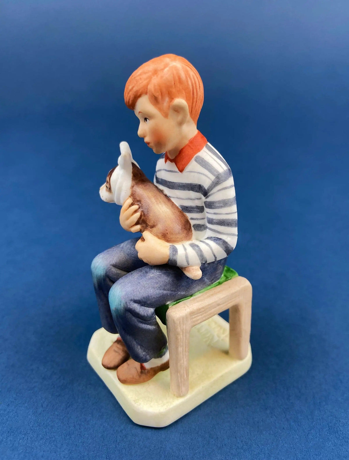 Porcelain Figurine by Lefton of Girl Feeding Sick Goose with Message: "Giving is Loving." | Gratitude to Doctor Friend | Collectible Vintage | Collectors & Hosts