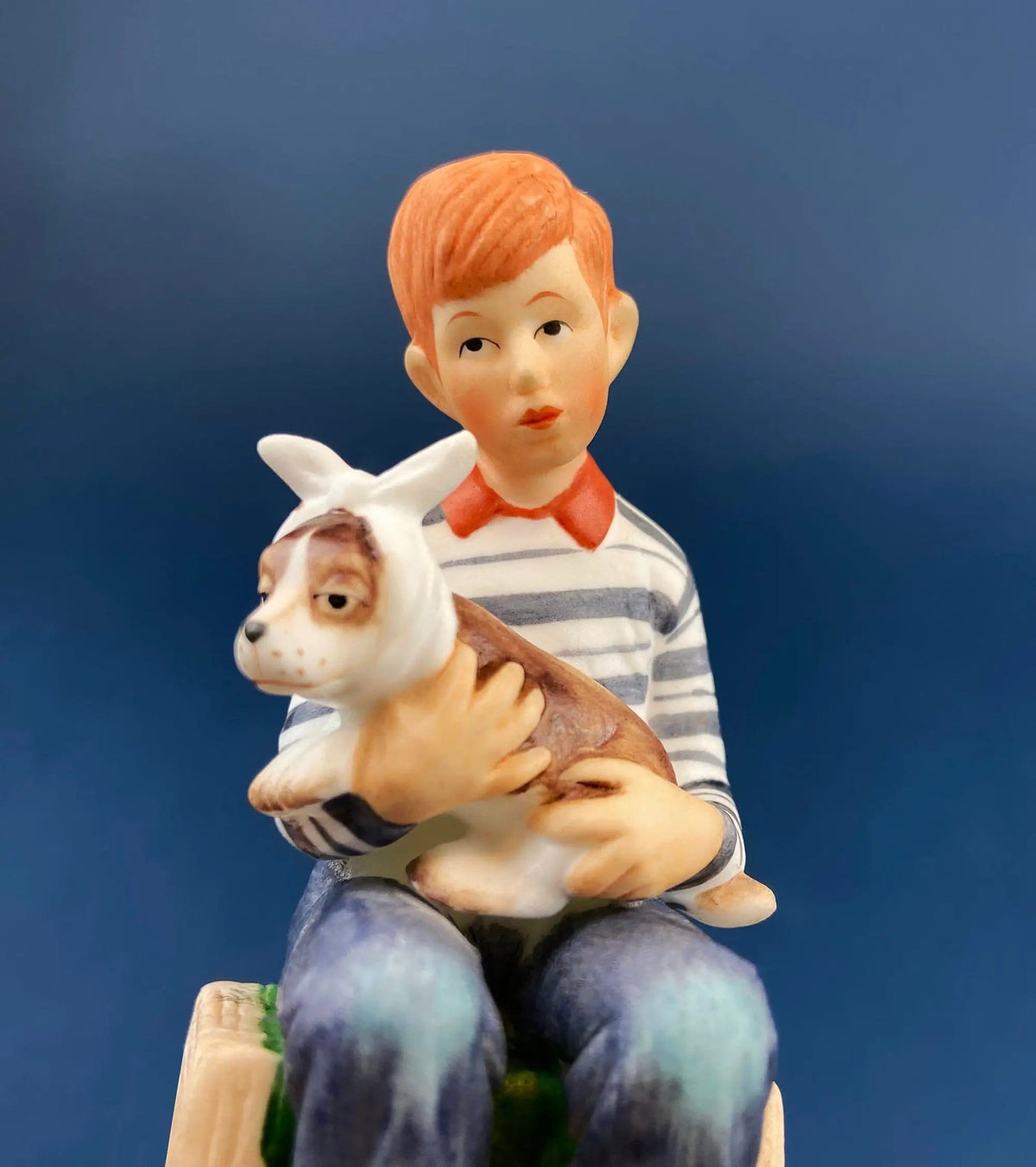 Porcelain Figurine by Lefton of Girl Feeding Sick Goose with Message: "Giving is Loving." | Gratitude to Doctor Friend | Collectible Vintage | Collectors & Hosts