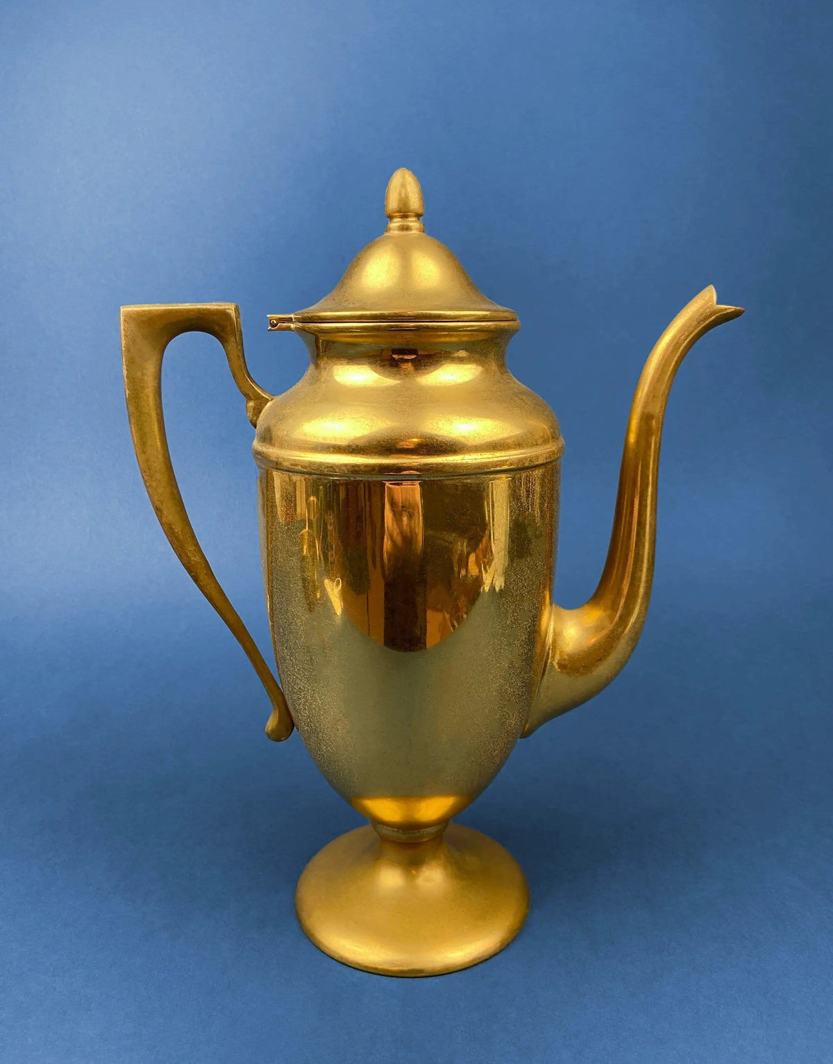 Vintage Brass Coffee Pot, Creamer & Sugar Bowl | Heavy Brass with Art Deco Style Handles | Elegant Coffee Service | Collectors & Hosts